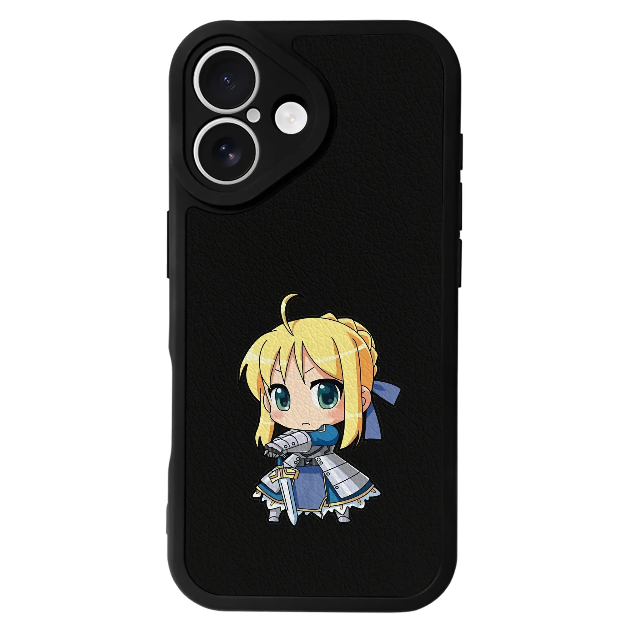 FGO グッズ,アルトリア - IPhone 16シリーズ対応 ・ シリコンスマホケース ・ レザー調 ・ 高精度フィット ・ 耐衝撃 ・ ワイヤレス充電対応 ・ 精密カット